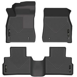 Nissan Sentra Floor Liners - Front + Rear - Husky Liners - WeatherBeater - Black - `20-`21